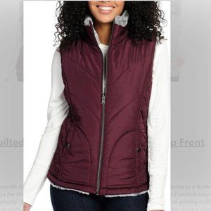 SOLD OUT!!   KC Collections Reversible Faux Fur Quilted Vest